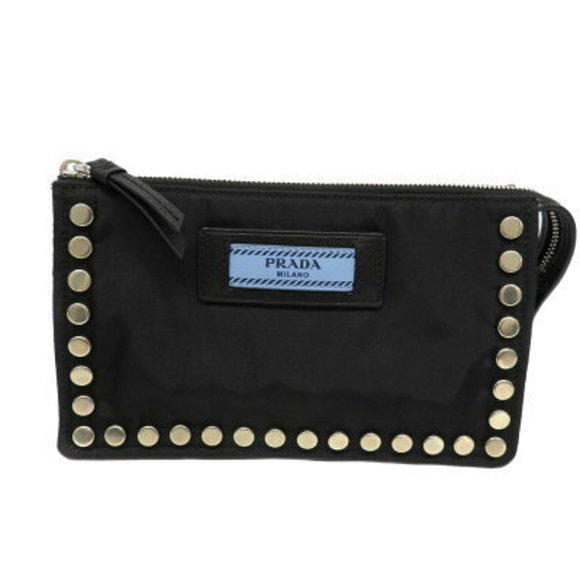 PRADA Pouch Black Nylon Accessory Case Guarantee Card - Picture 1 of 6